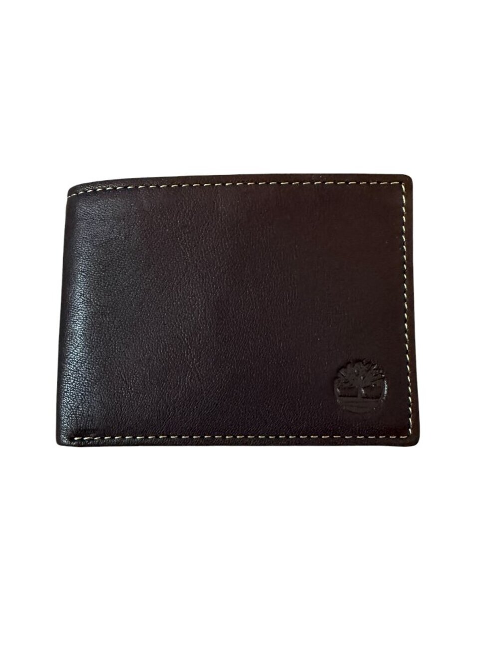 Timberland men's brown genuine leather bifold wallet with card and money slots